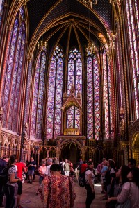 The beautiful Saint Chapelle on Ile de la Cite