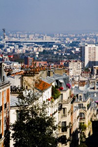 The backside view from Montmartre with all the chimney pots.