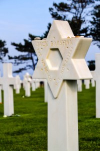 The marker for a Jewish soldier who gave his life