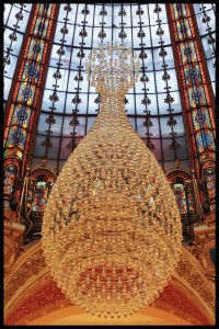 The glass dome in the center of Les Galleries Layfayette