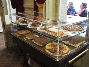 The pastry cart filled with exquisite French desserts