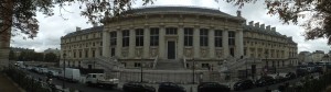 Panoramic of the front side of La Palais du Justice. Sainte Capelle is on the back side of this.