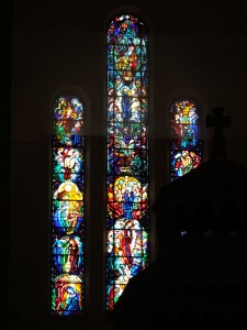 Gorgeous stained glass at Sainte Anne's
