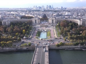 Looking across the Seine to Le Tracodero