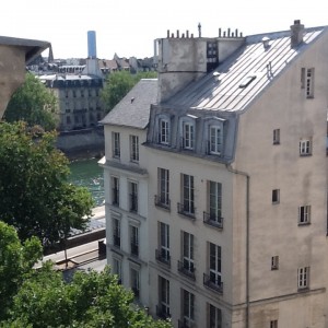 Looking out at the River Seine