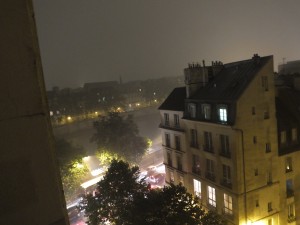 Rain along the Seine