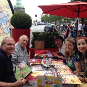 Bernie's son James in the hat, Stephen, his partner, and their two friends from Nashville.