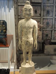 Mannequin of Acupuncture with Chinese symbols