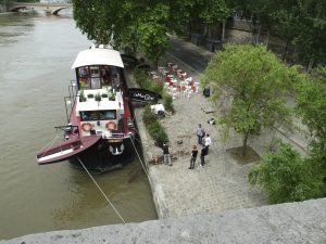 This party barge had no access from the lower level, but it is now open again.