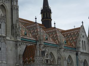 Methias Church up close. The roof tiles are made of porcelain.